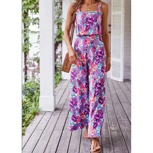 Women's 12-XL Floral Romper Jumpsuit‎ Wide Leg Festival Boho Summer Vacation Y2K